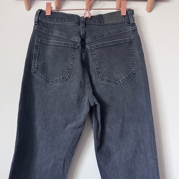 Madewell 90”s Straight Leg Classic Black Denim Jeans - Picture 6 of 12